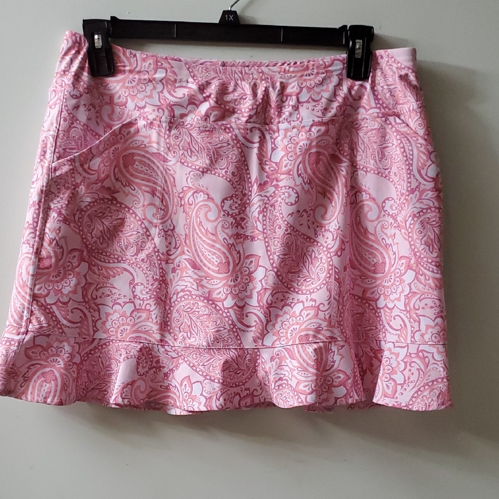 Moteepi Brand Pink Ruched A-Line Tennis Skirt with Pockets.sz.2xl